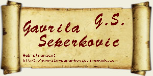 Gavrila Šeperković vizit kartica